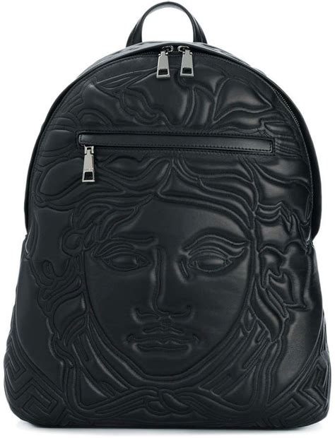 versace embossed medusa backpack|Versace Medusa shoulder bag.